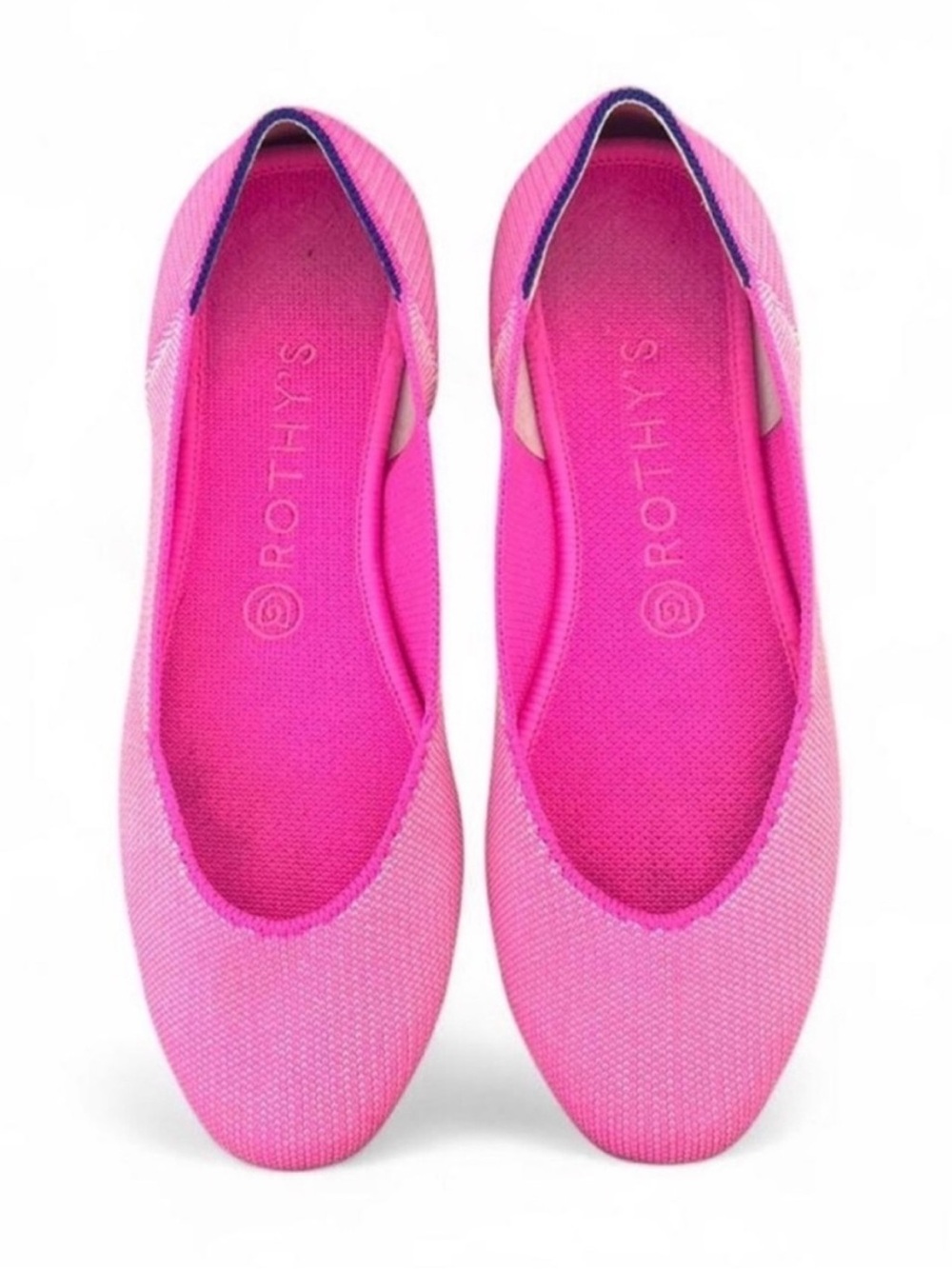 Rothy’s Strawberry Ice Square Toe Flats Size 8.5